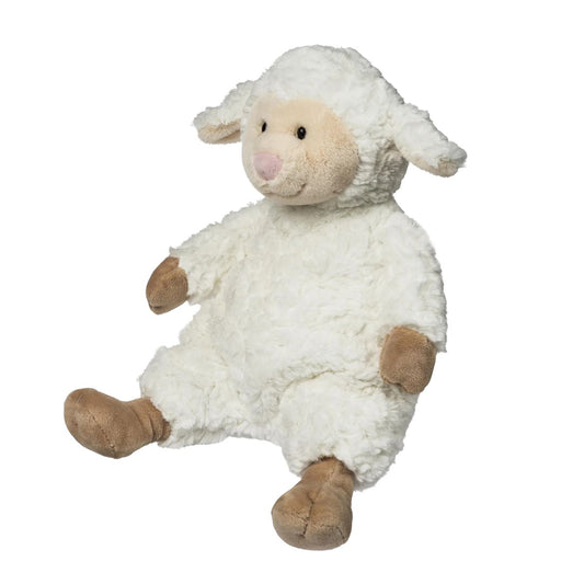 Mary Meyer Snuggables Lamb 14-inch ultra-soft floppy stuffed animal in cream white.