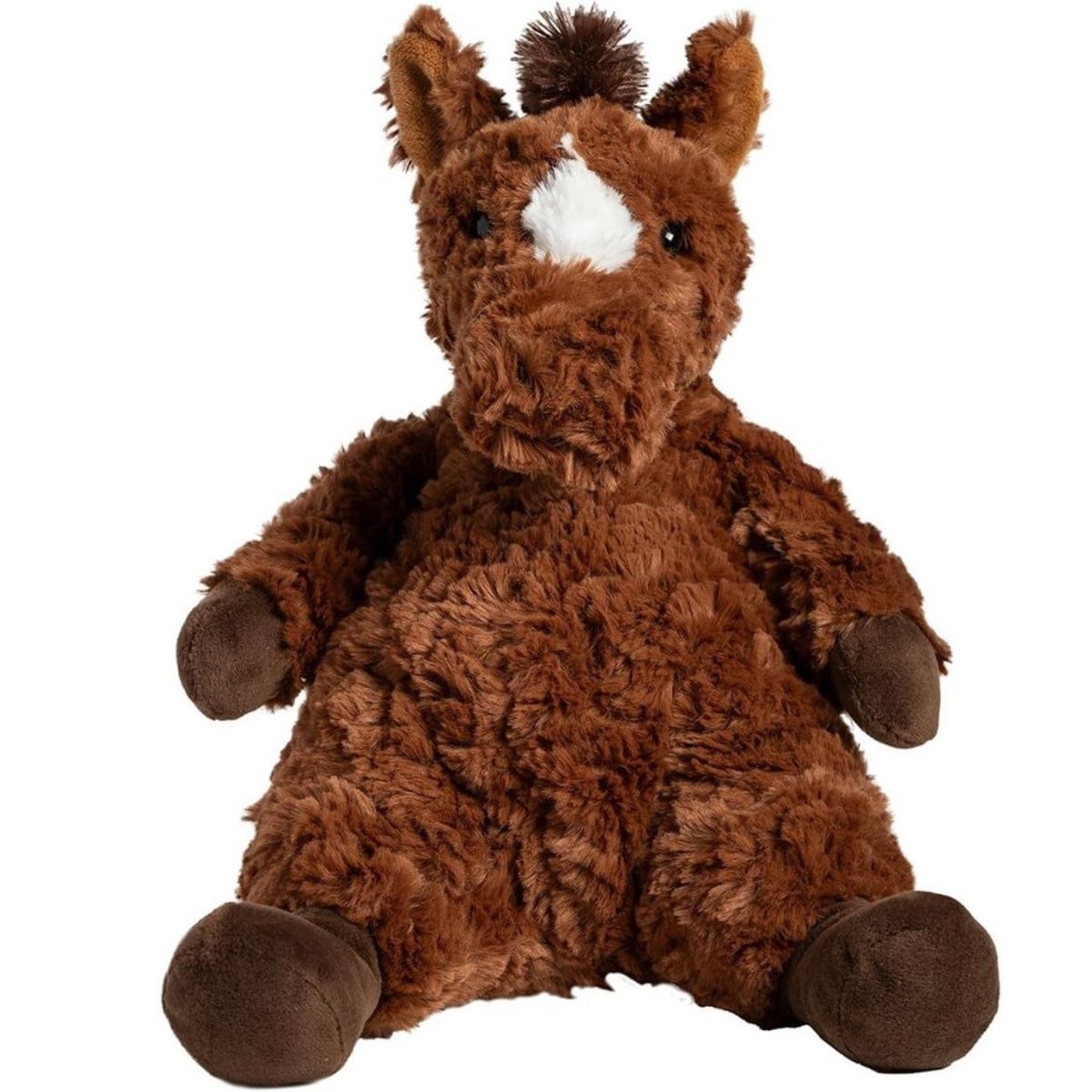 Mary Meyer Snuggables Pony Horse 14-inch ultra-soft floppy stuffed animal in chocolate brown.
