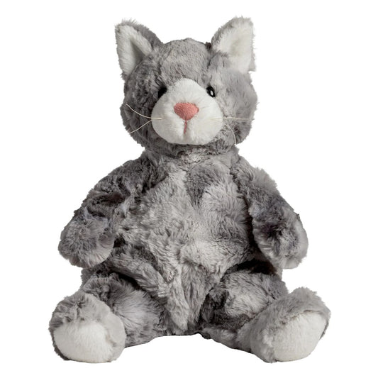 Mary Meyer Snuggables Kitty 14-inch ultra-soft floppy stuffed animal in grey plush.