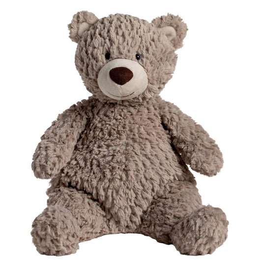 Mary Meyer Snuggables Teddy Bear 14-inch ultra-soft floppy stuffed animal in light taupe.