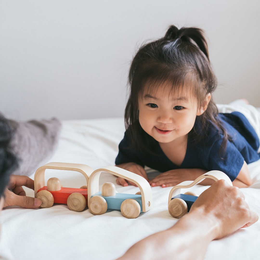 PlanToys® Vroom Wooden Push Car Truck, Teal