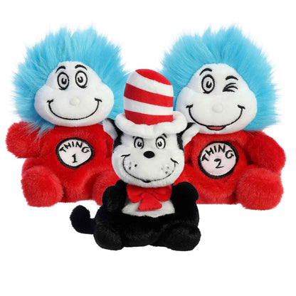 Aurora® Palm Pals™ Dr. Seuss™ 5 Inch Plush Trio Set, Cat In The Hat, Thing 1, & Thing 2