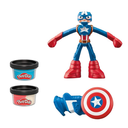 Play-Doh Marvel Hero Adventure Playset, Captain America with Stamping Shield