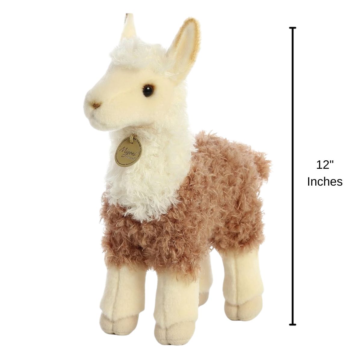 Aurora Miyoni Brown Llama 12" Inch Stuffed Animal Plush Toy