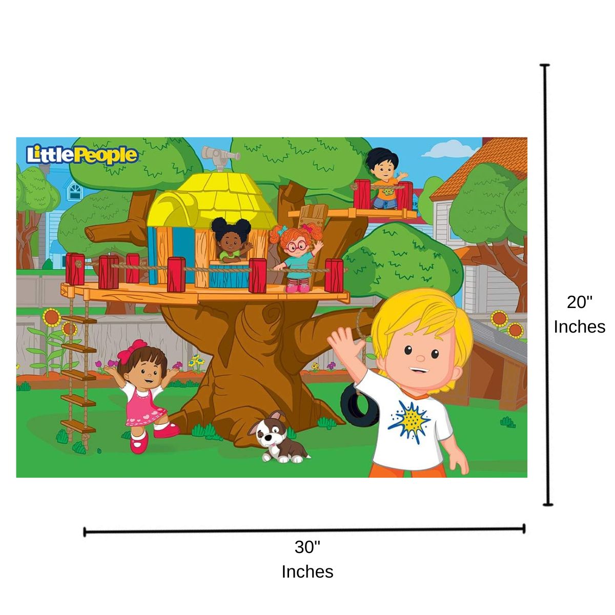 Fisher Price Little People 36 Piece 30" X 20" Inch Floor Puzzle