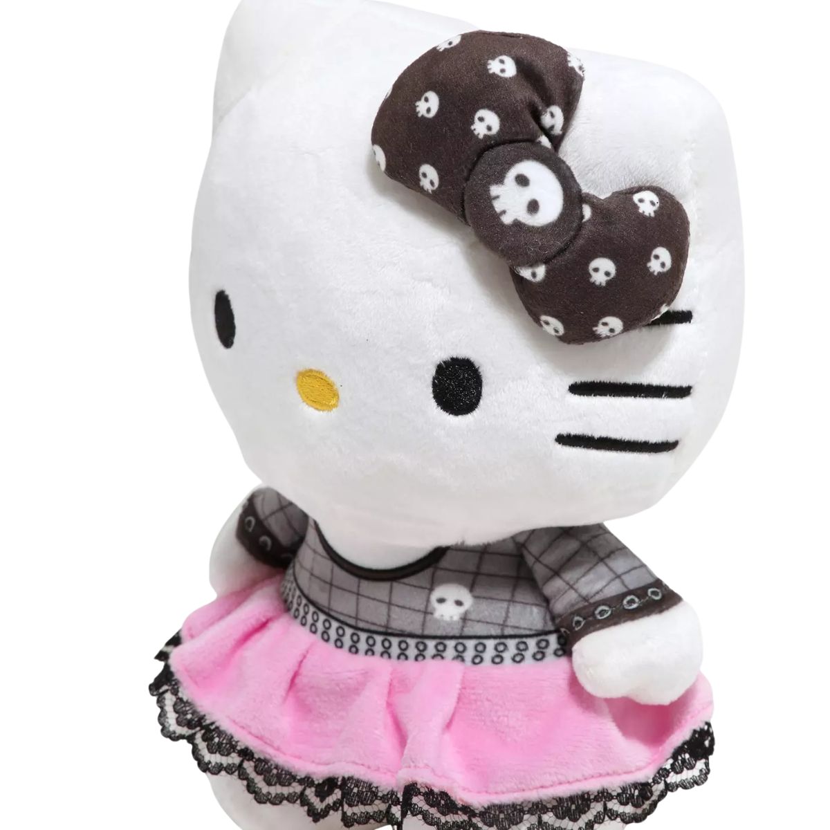 Hello Kitty® and Friends 8" Inch Hello Kitty Gray Bow Punk Plush Toy, Series 2