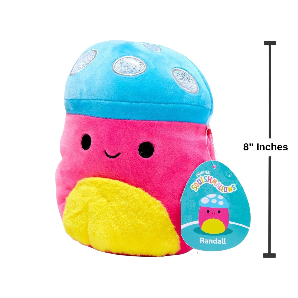 Squishmallows Official 8" Inch Blacklight Squad Randall the Mushroom Plush