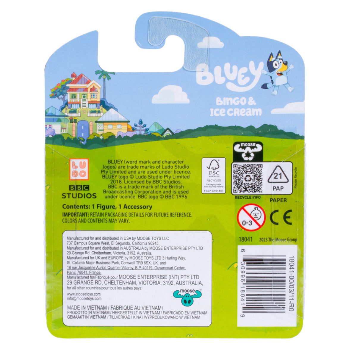 Bluey Story Starter Pack, Bingo & Ice Cream 3" Inch Toy Figure