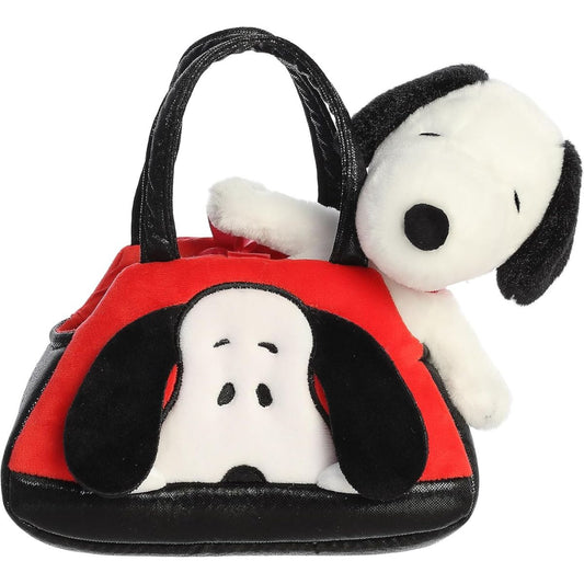 Aurora® Fancy Pals™ Peanuts Snoopy 7.5 Inch Stuffed Animal Snoopy with Purse Carrier