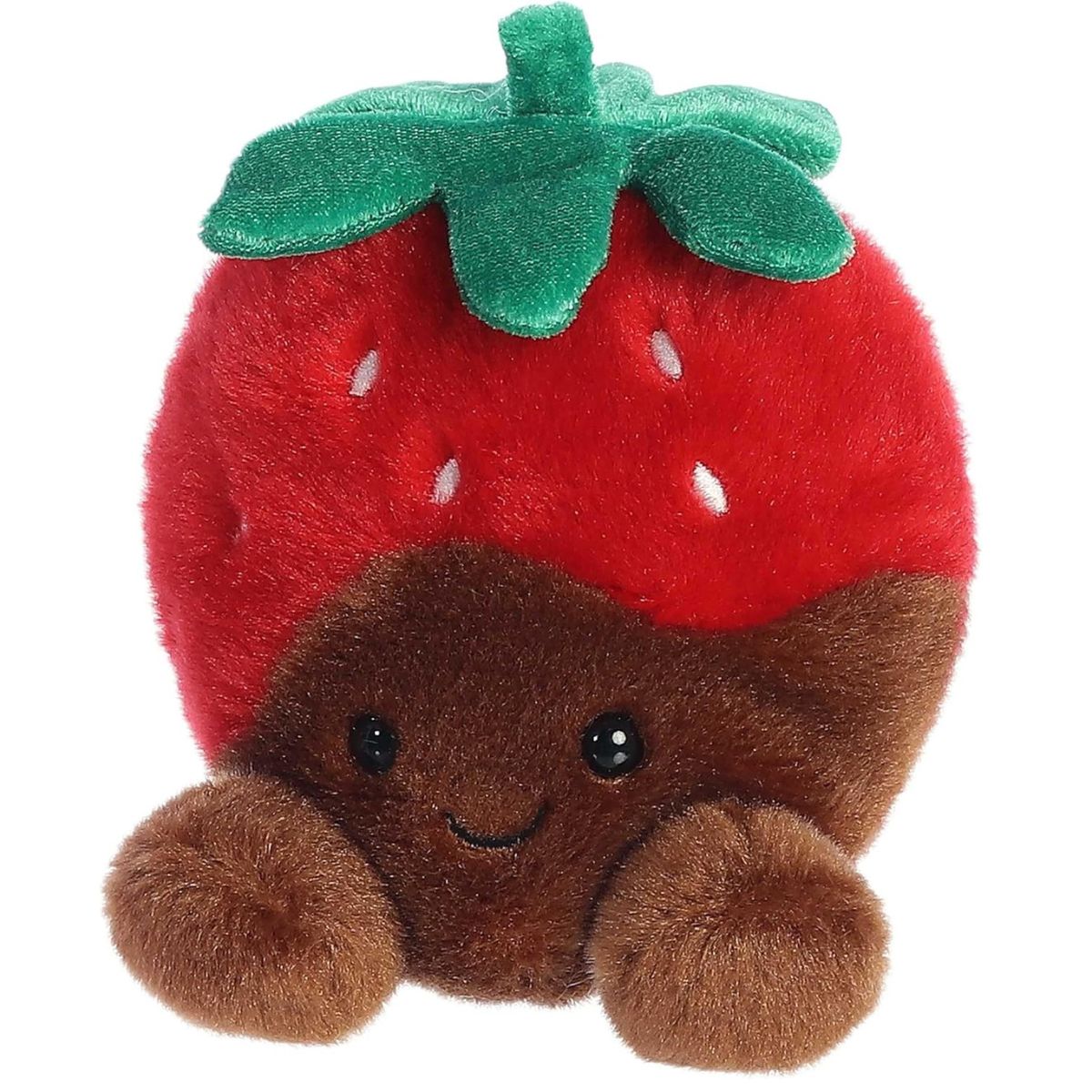 Aurora® Palm Pals™ Valentino Chocolate Strawberry™ 5 Inch Stuffed Animal Plush Toy #1-188 Seasonal