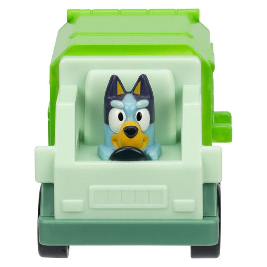Bluey 3" Inch Mini Racers Vehicle Car, Garbage Truck Bluey