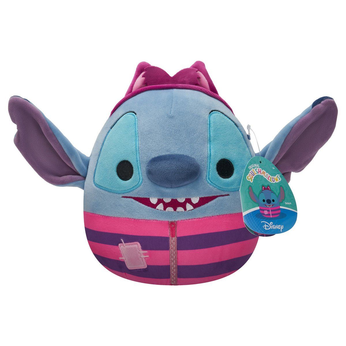 Squishmallows Official 8-Inch Disney Stitch, Alice in Wonderland Cheshire Cat Costume Plush Toy