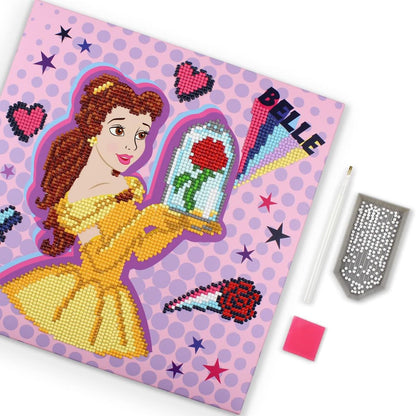 DIAMOND DOTZ, DOTZ Box Disney Beauty and the Beast Belle POW-ER Diamond Art Painting Kit 11" X 11"