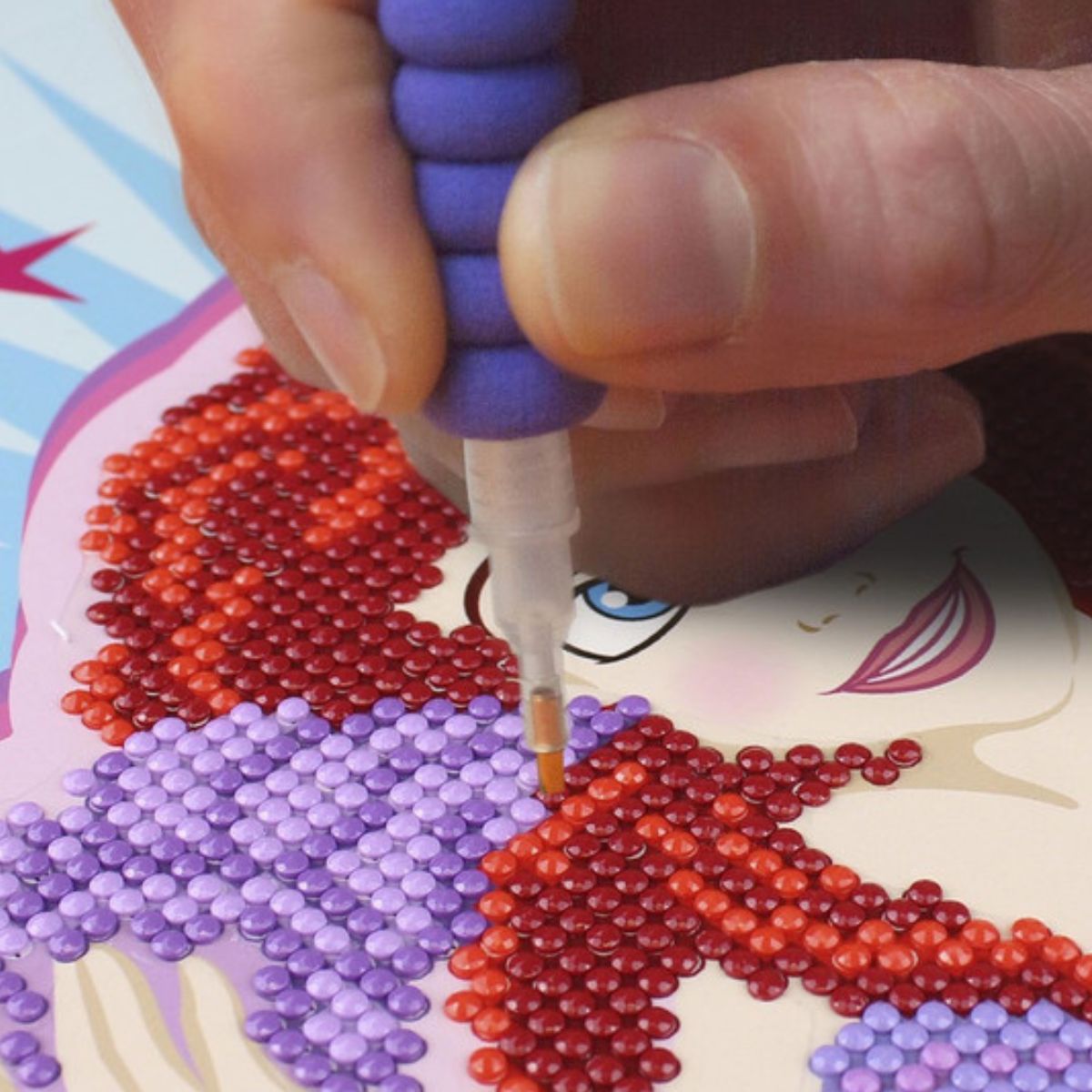 DIAMOND DOTZ, DOTZ Box Disney Little Mermaid Ariel POW-ER Diamond Art Painting Kit 11" X 11"