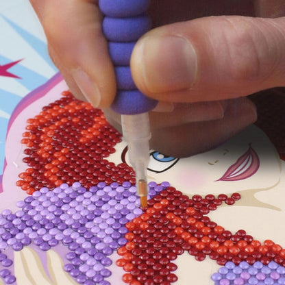 DIAMOND DOTZ, DOTZ Box Disney Little Mermaid Ariel POW-ER Diamond Art Painting Kit 11" X 11"
