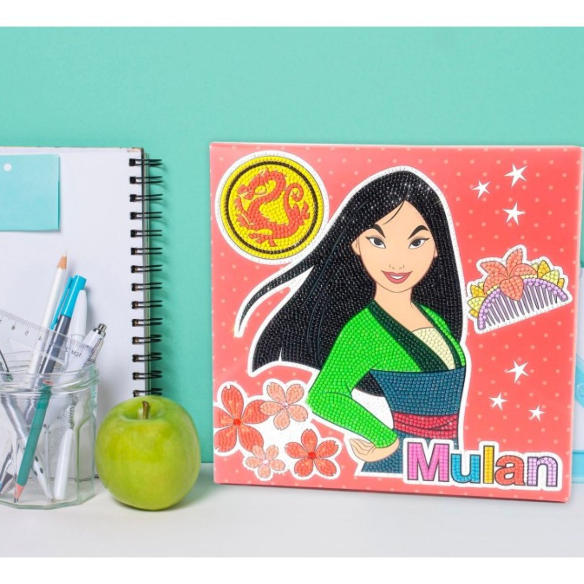 DIAMOND DOTZ, DOTZ Box Disney Mulan  Diamond Art Painting Kit 11" X 11"