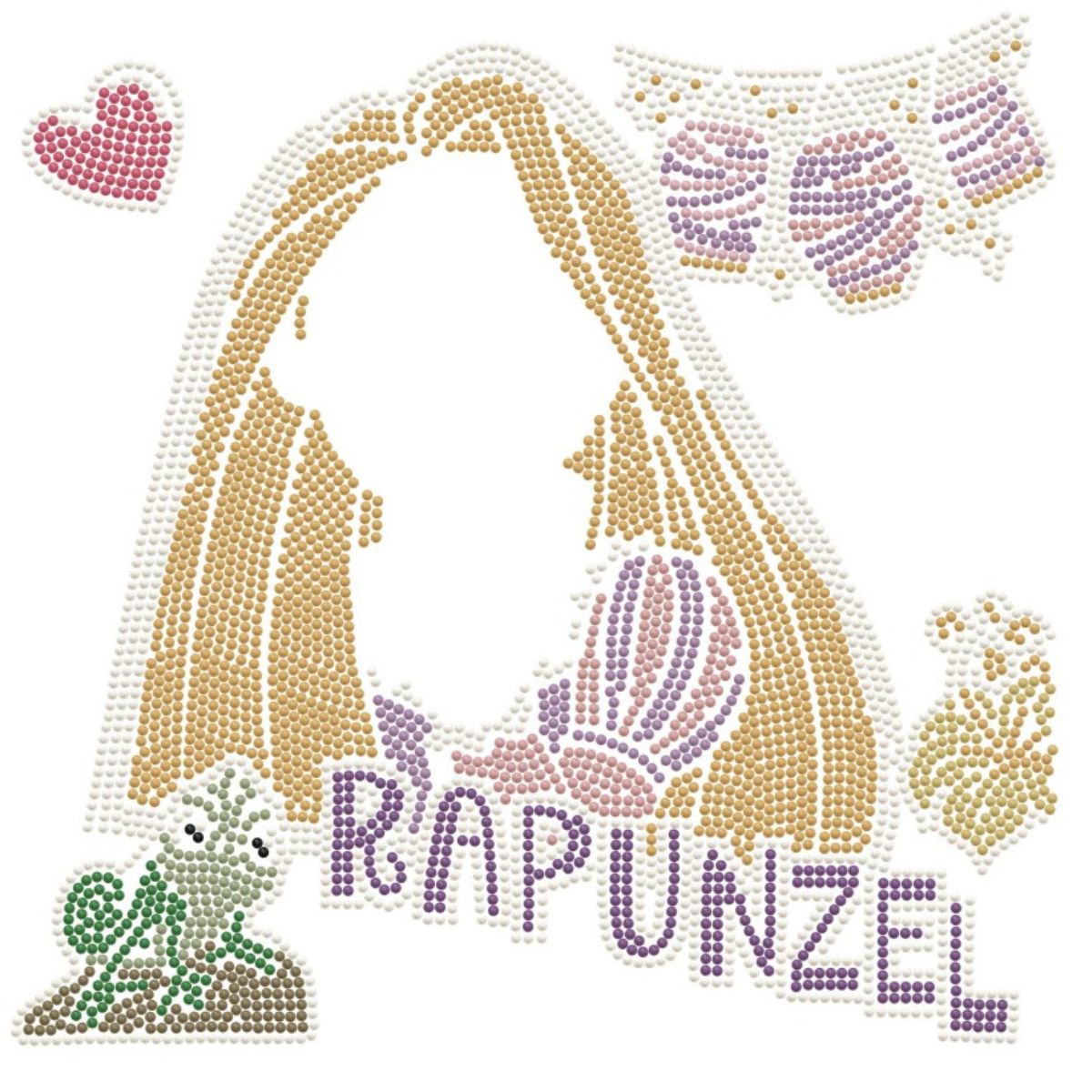 DIAMOND DOTZ, DOTZ Box Disney Tangled, Rapunzel Diamond Art Painting Kit 11" X 11"