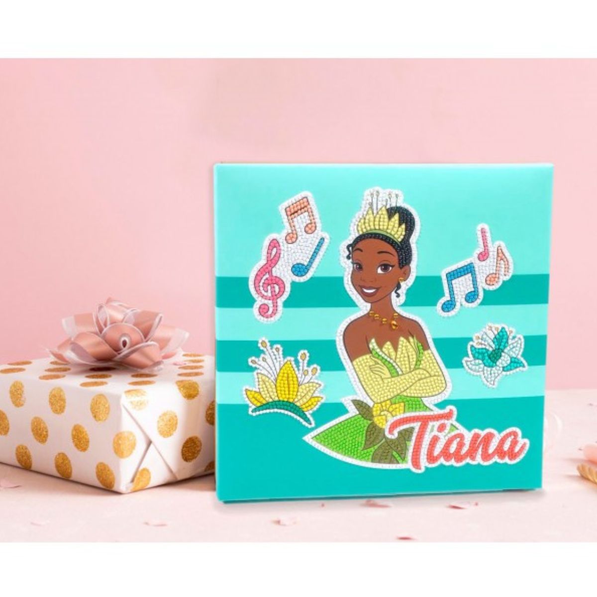 DIAMOND DOTZ, DOTZ Box Disney The Princess and the Frog, Tiana Diamond Art Painting Kit 11" X 11"
