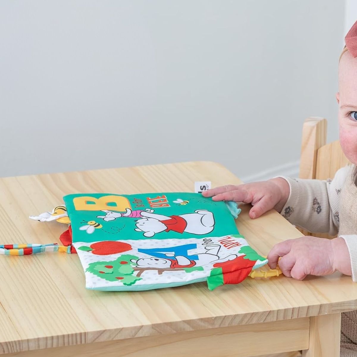 Disney Winnie the Pooh ABC's with Pooh 8" Inch Soft Activity Teether Book Toy