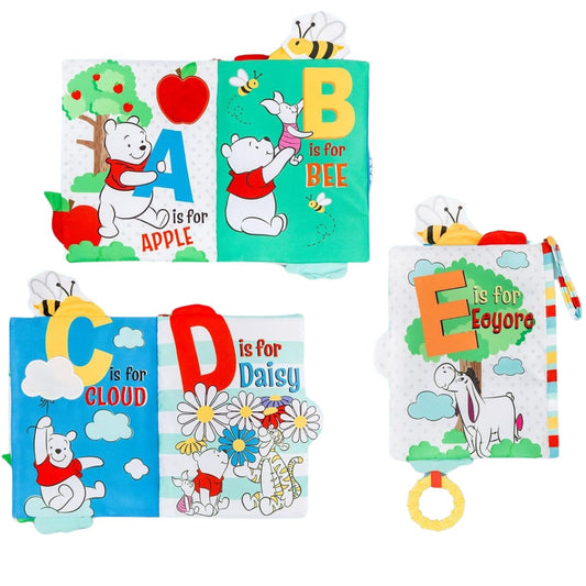 Disney Winnie the Pooh ABC's with Pooh 8" Inch Soft Activity Teether Book Toy