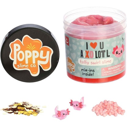 Aurora Toys Poppy Slime Co. I Love U Axolotl Taffy Swirl Slime