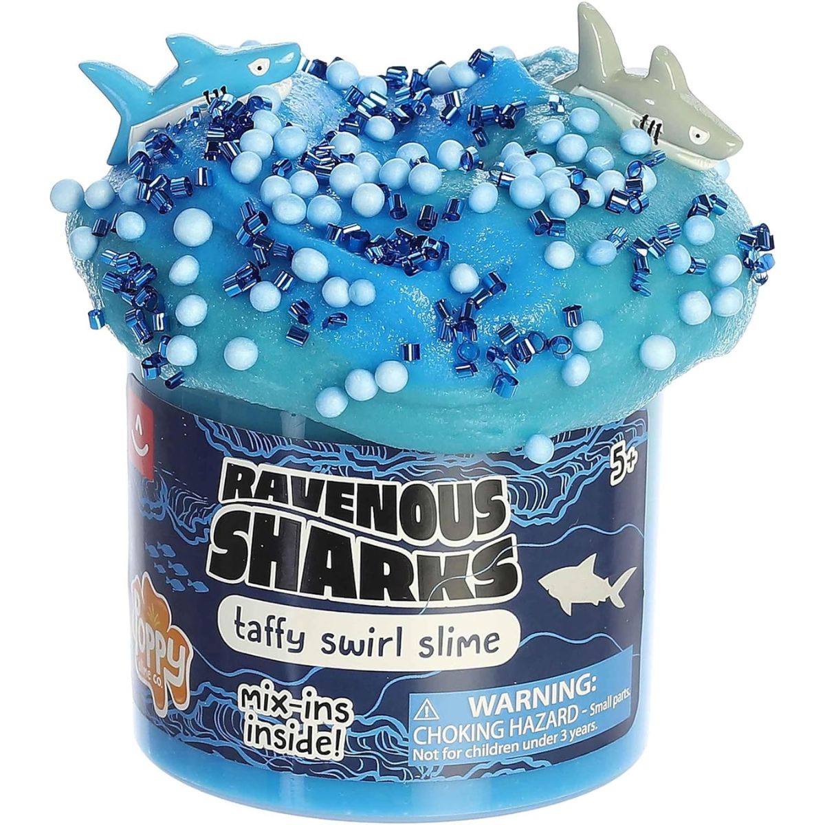 Aurora Toys Poppy Slime Co. Ravenous Sharks Taffy Swirl Slime