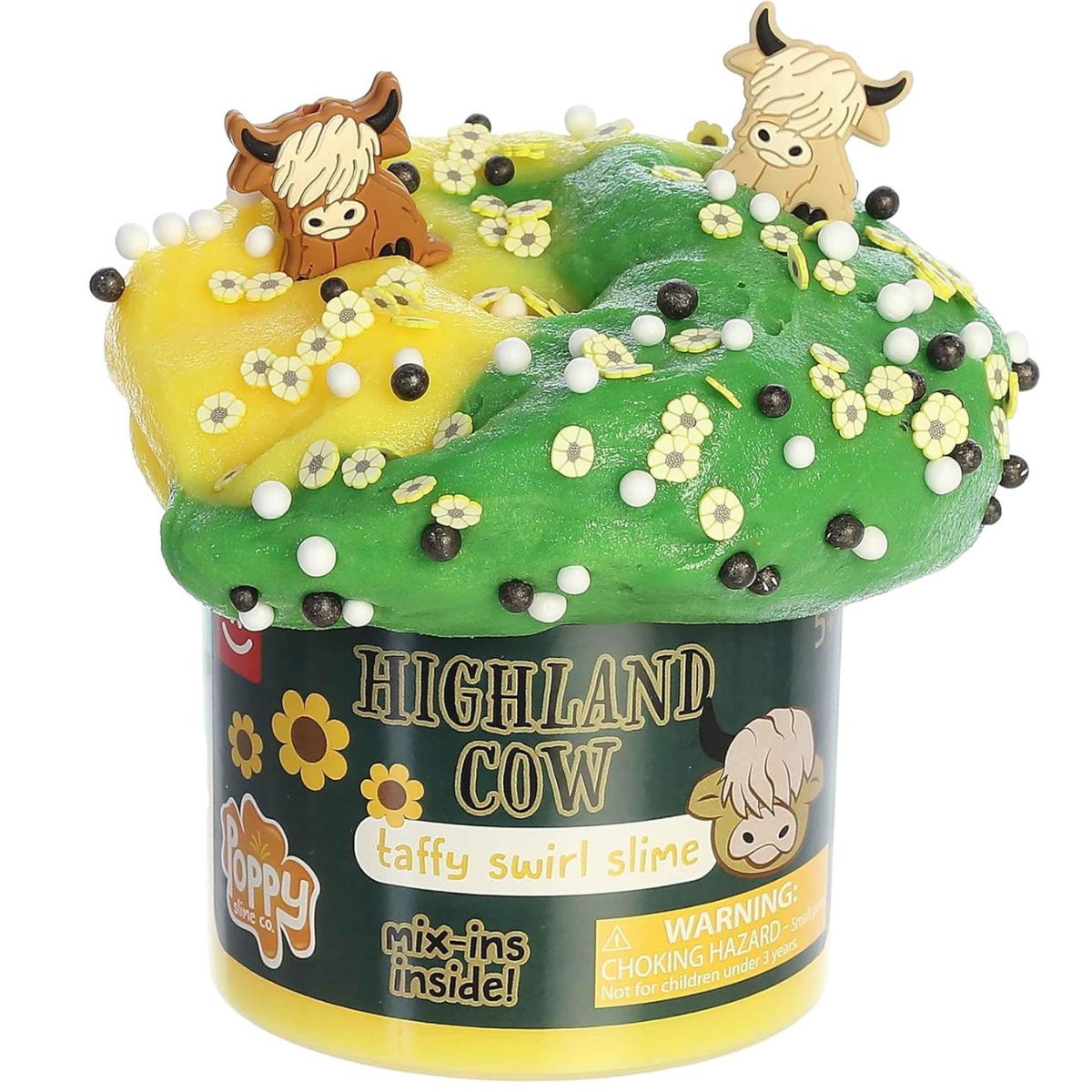 Aurora Toys Poppy Slime Co. Highland Cow Taffy Swirl Slime