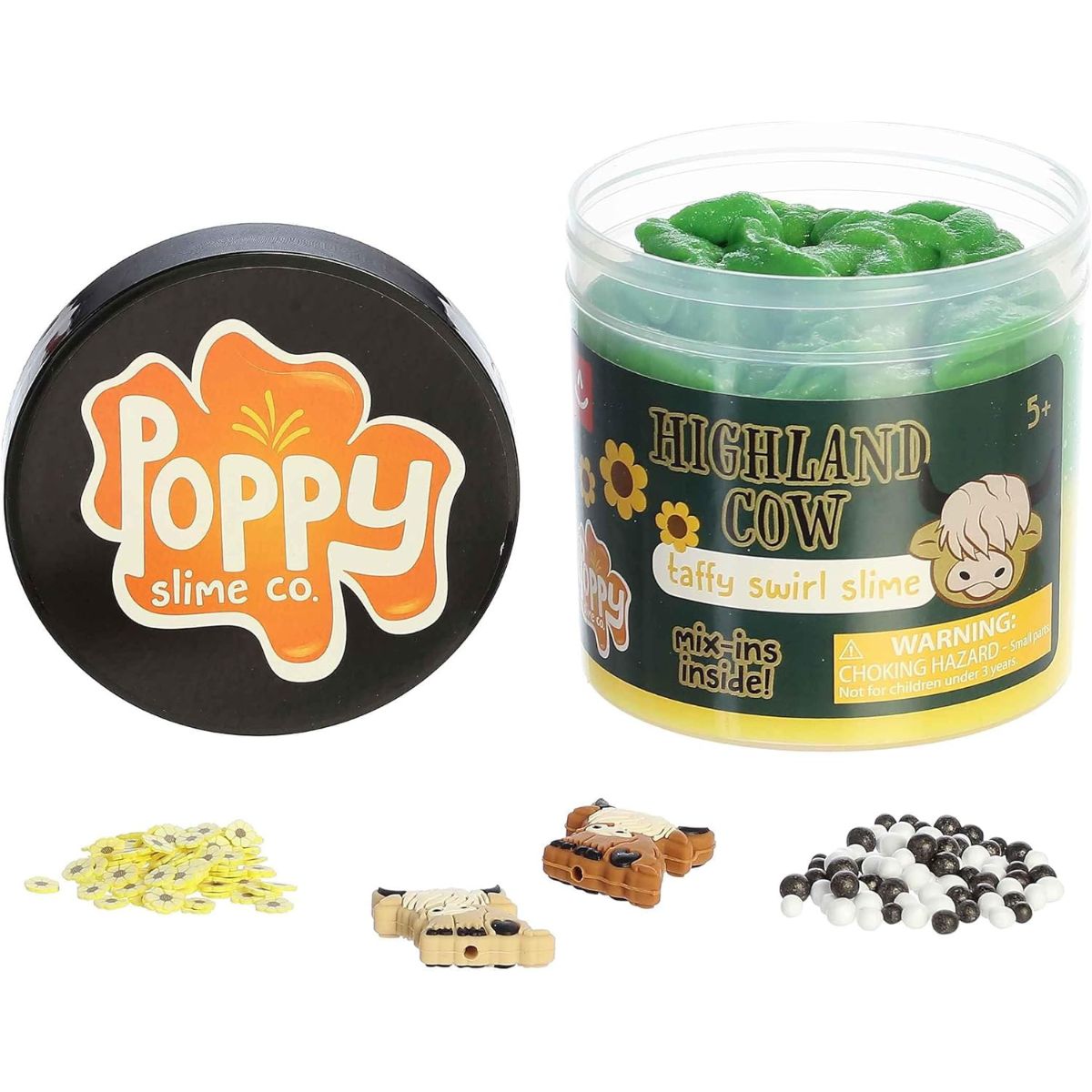 Aurora Toys Poppy Slime Co. Highland Cow Taffy Swirl Slime