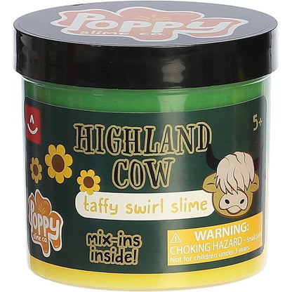 Aurora Toys Poppy Slime Co. Highland Cow Taffy Swirl Slime