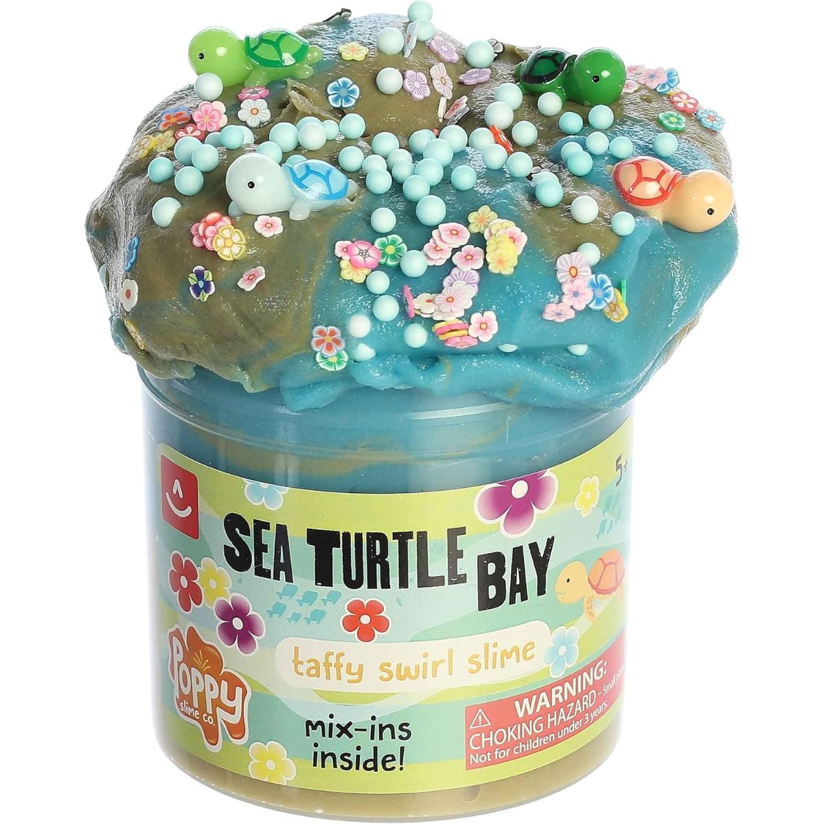 Aurora Toys Poppy Slime Co. Sea Turtle Bay Taffy Swirl Slime