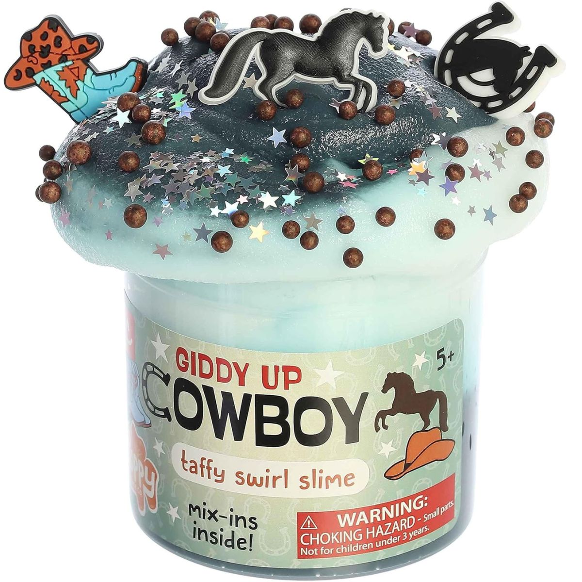 Aurora Toys Poppy Slime Co. Giddy Up Cowboy Taffy Swirl Slime