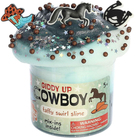 Aurora Toys Poppy Slime Co. Giddy Up Cowboy Taffy Swirl Slime