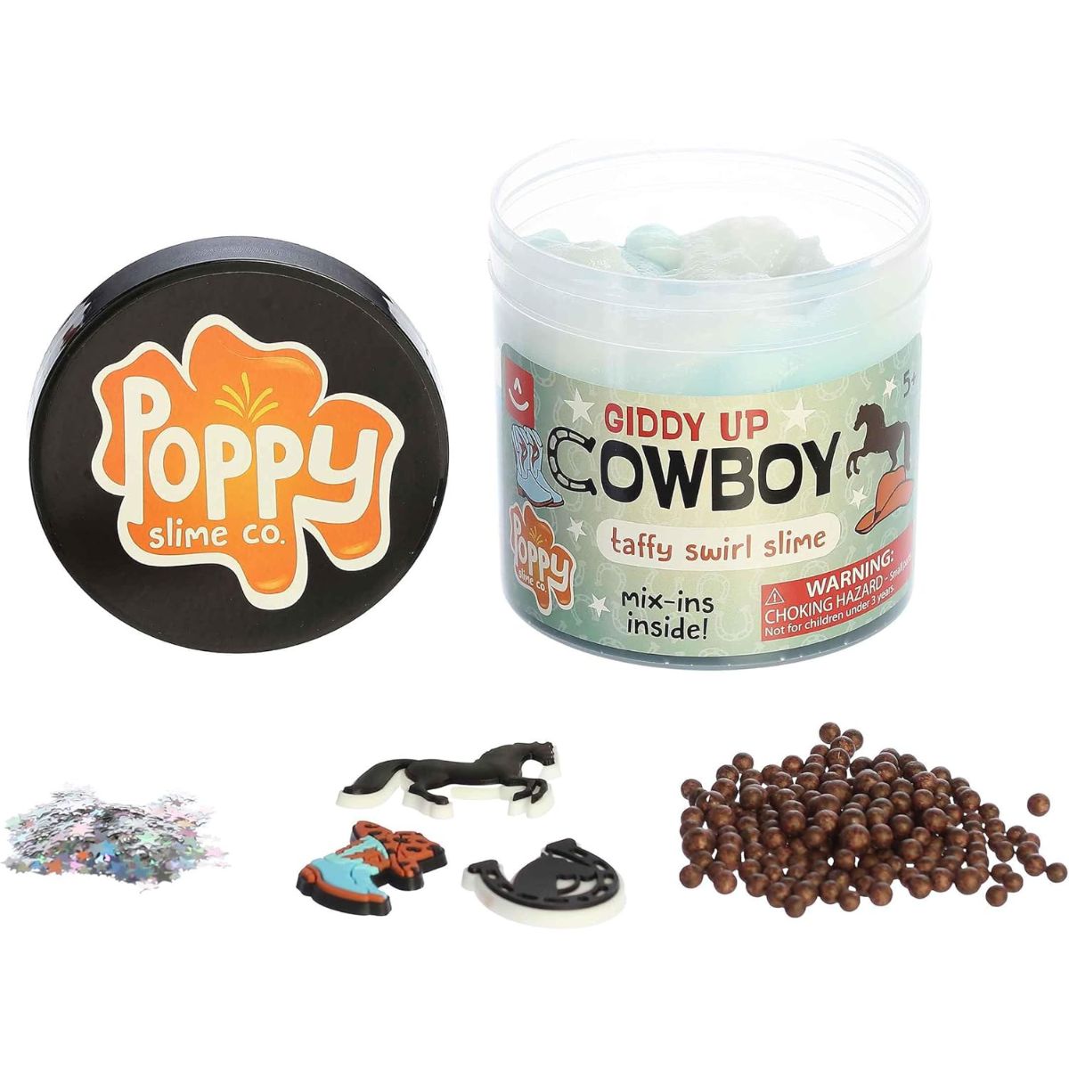 Aurora Toys Poppy Slime Co. Giddy Up Cowboy Taffy Swirl Slime