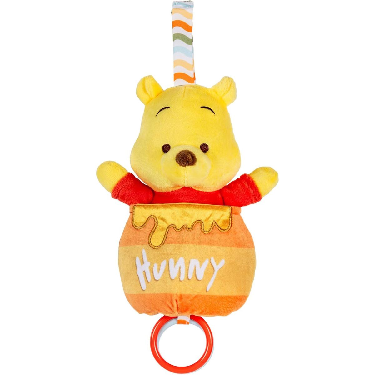 Disney Winnie the Pooh 12 Inch On-the-Go Pulldown Soft Activity Ziggle Teether Toy