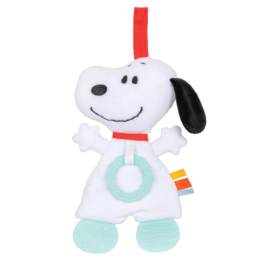 Peanuts Snoopy 12.5" Inch Sensory Crinkle Blanky & Teether Feet Activity Toy