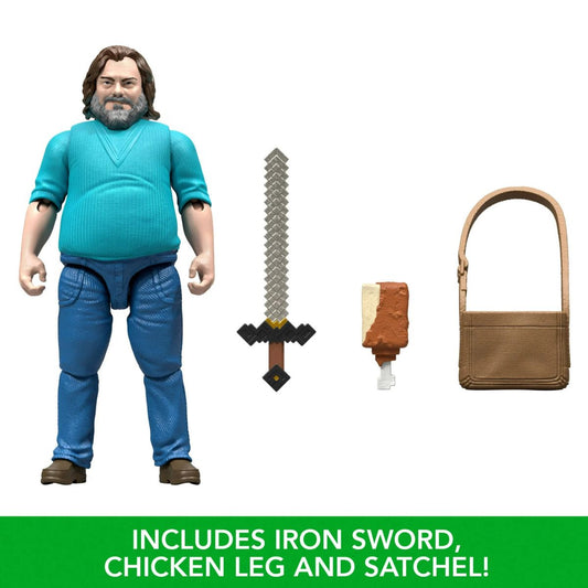 Mattel A Minecraft Movie 4" Inch Steve Action Figure & Accessories