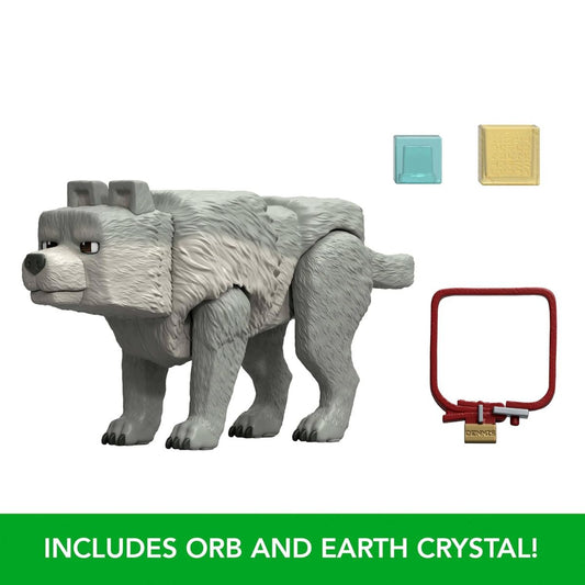 Mattel A Minecraft Movie 4" Inch Dennis The Wolf Action Figure & Accessories