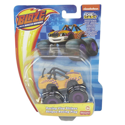 Fisher-Price Nickelodeon Blaze and the Monster Machines Diecast Vehicle, Racing Flag Stripes