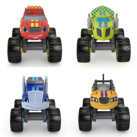 Fisher-Price Nickelodeon Blaze and the Monster Machines Diecast Vehicle, Racing Flag Set of 4 Vehicles