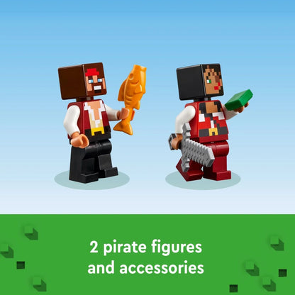 LEGO® Minecraft The Pirate Ship Voyage Building Kit 21259, 166 Pieces