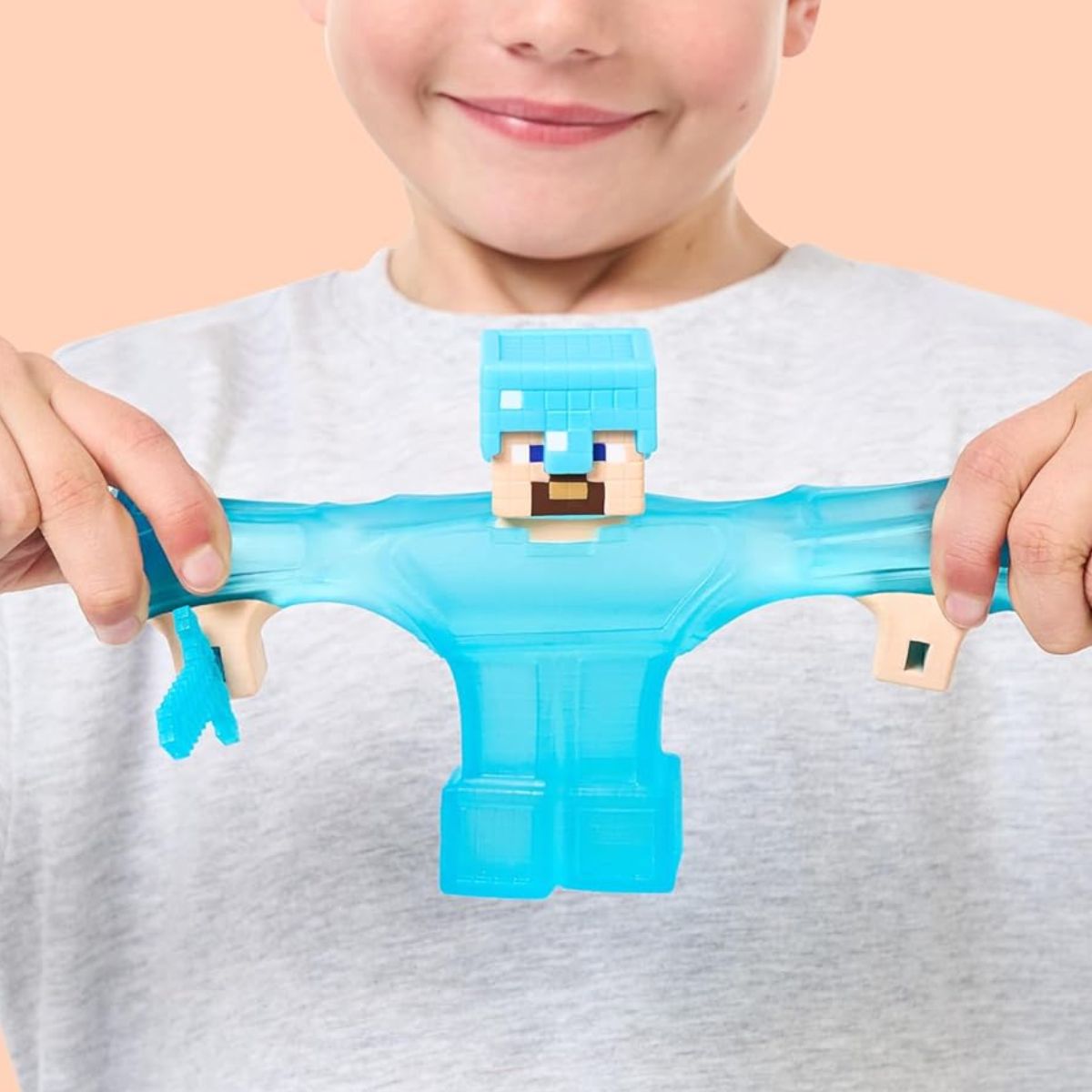 Heroes of Goo Jit Zu™ Minecraft Action Figure, Steve with Diamond Armor & Sword