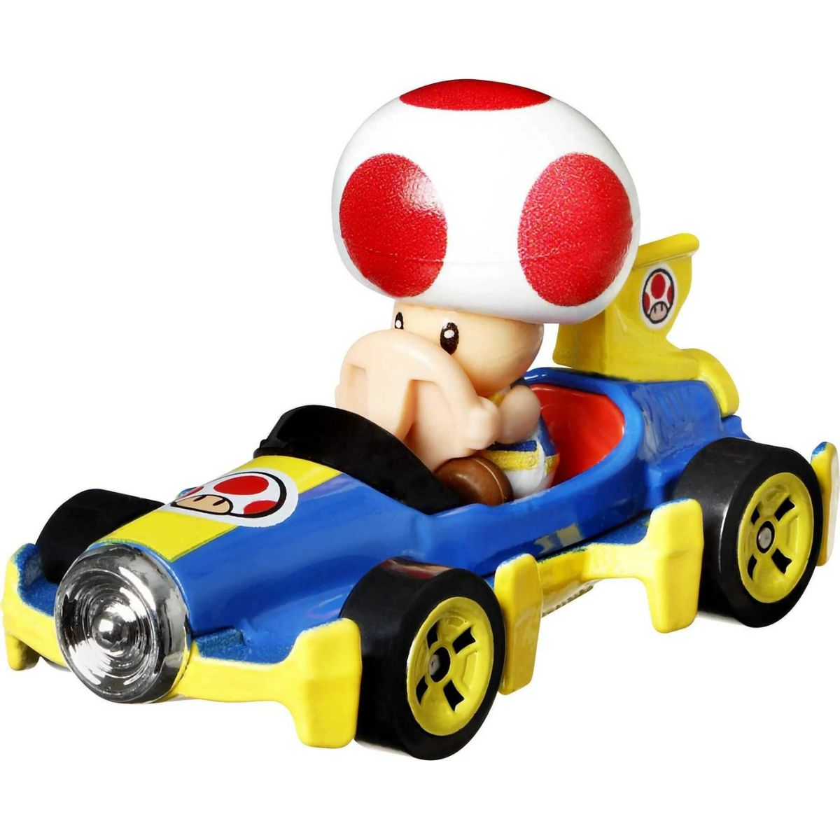 Hot Wheels Mario Kart 1:64 Die-Cast Toad Mach 8 Vehicle Car
