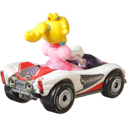 Mattel Hot Wheels Mario Kart Princess Peach P-Wing Die-Cast Vehicle 1:64 Scale