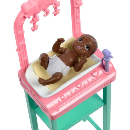 Barbie You Can Be Anything, Blonde Baby Doctor Pink Scrubs Playset