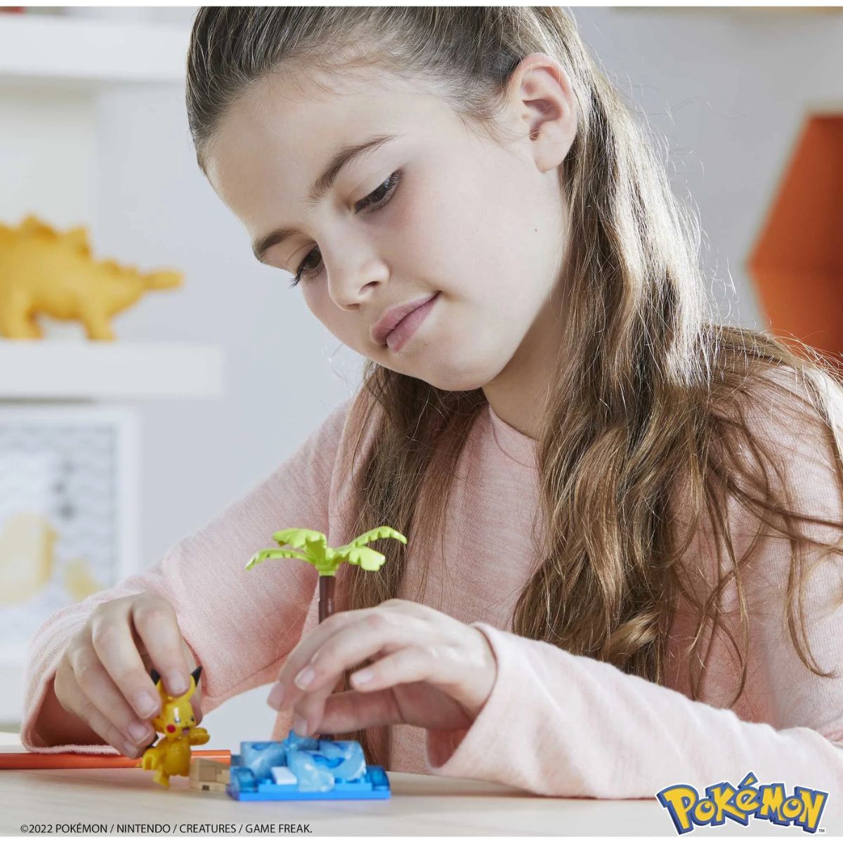 MEGA Pokemon Building Toys Kit, Pikachu's Beach Splash 79 Pieces, Ages 6+