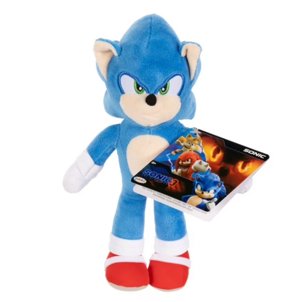 Jakks Pacific Sonic The Hedgehog 3 Movie Plush 9-Inch Collectible Toy, Sonic