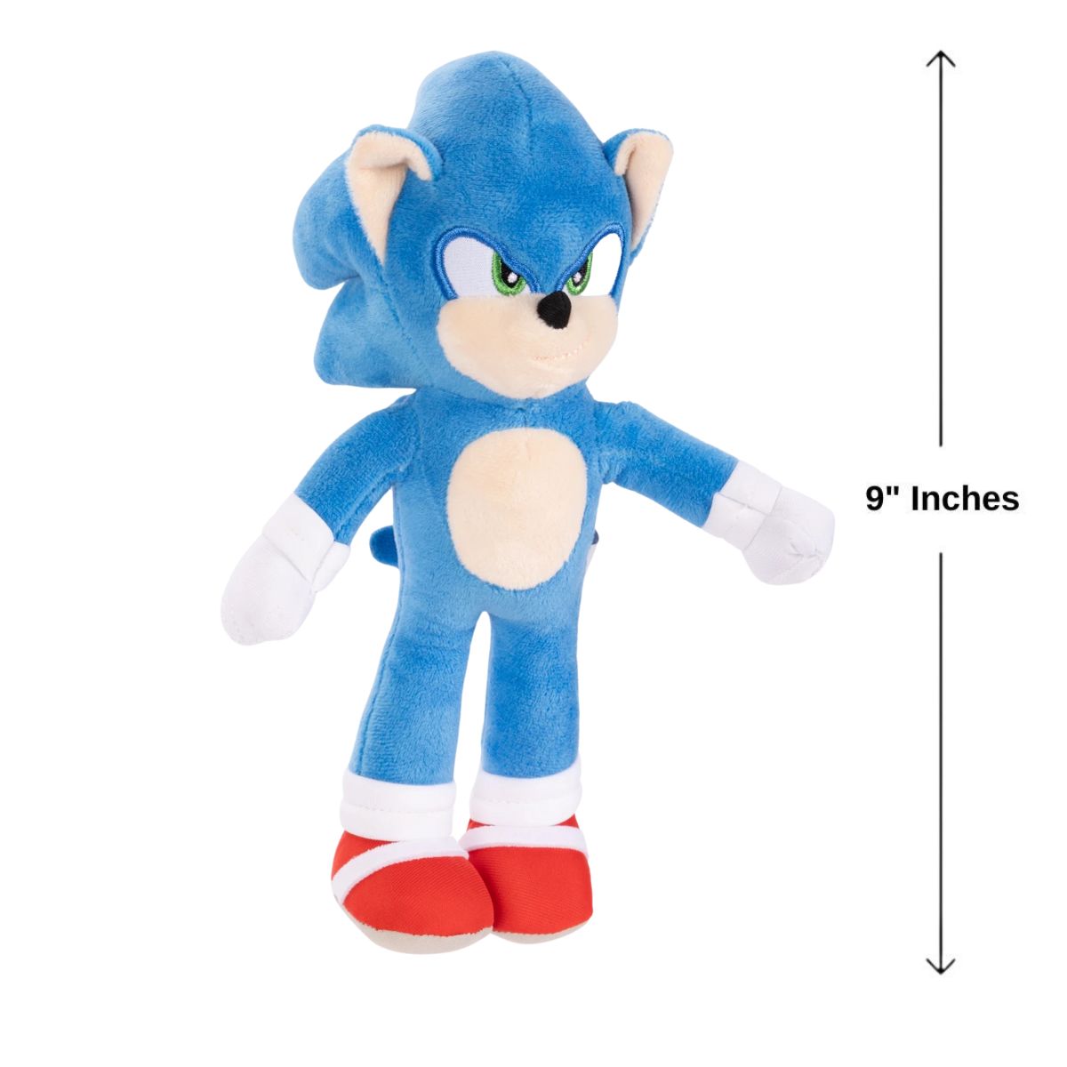 Jakks Pacific Sonic The Hedgehog 3 Movie Plush 9-Inch Collectible Toy, Sonic