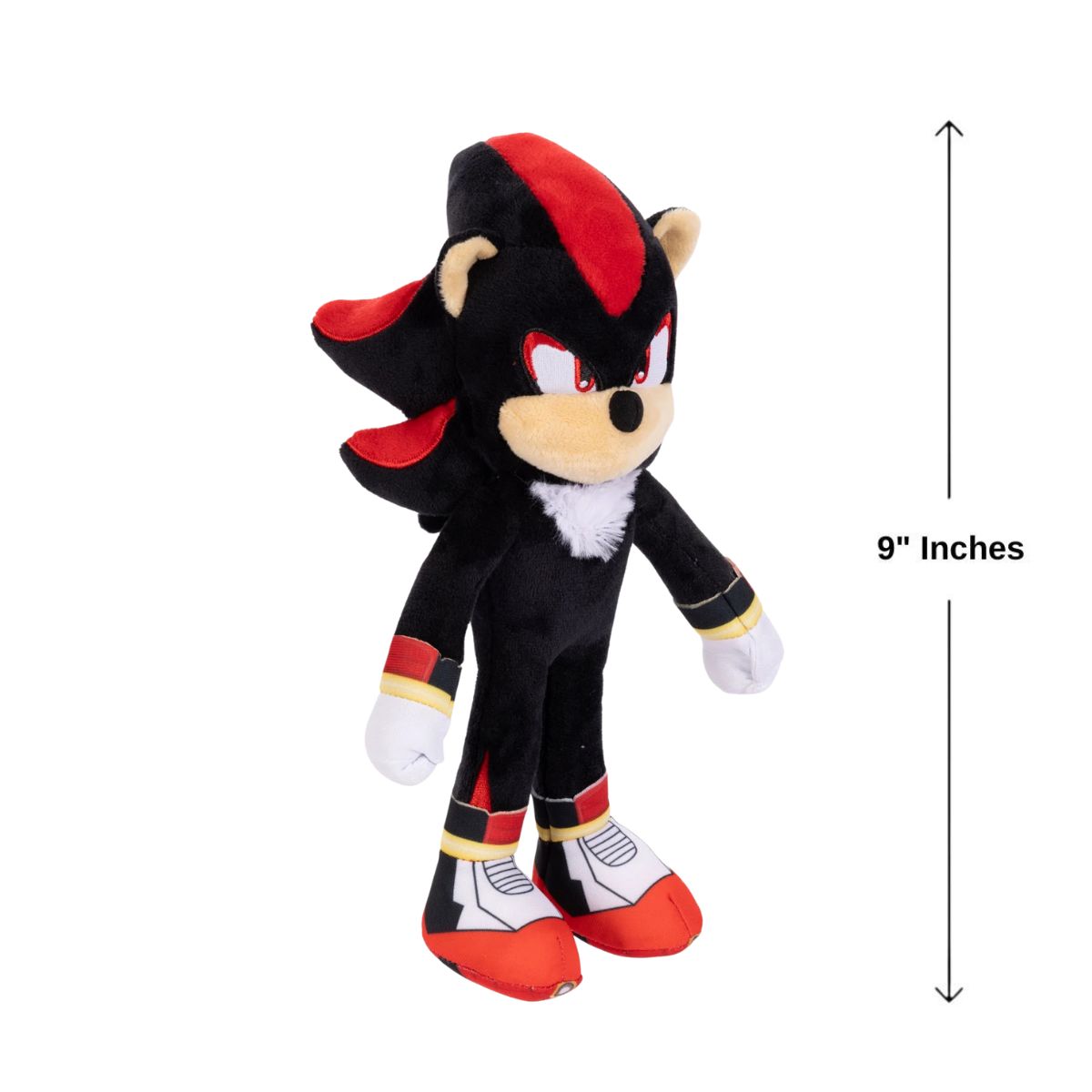 Jakks Pacific Sonic The Hedgehog 3 Movie Plush 9-Inch Collectible Toy, Shadow