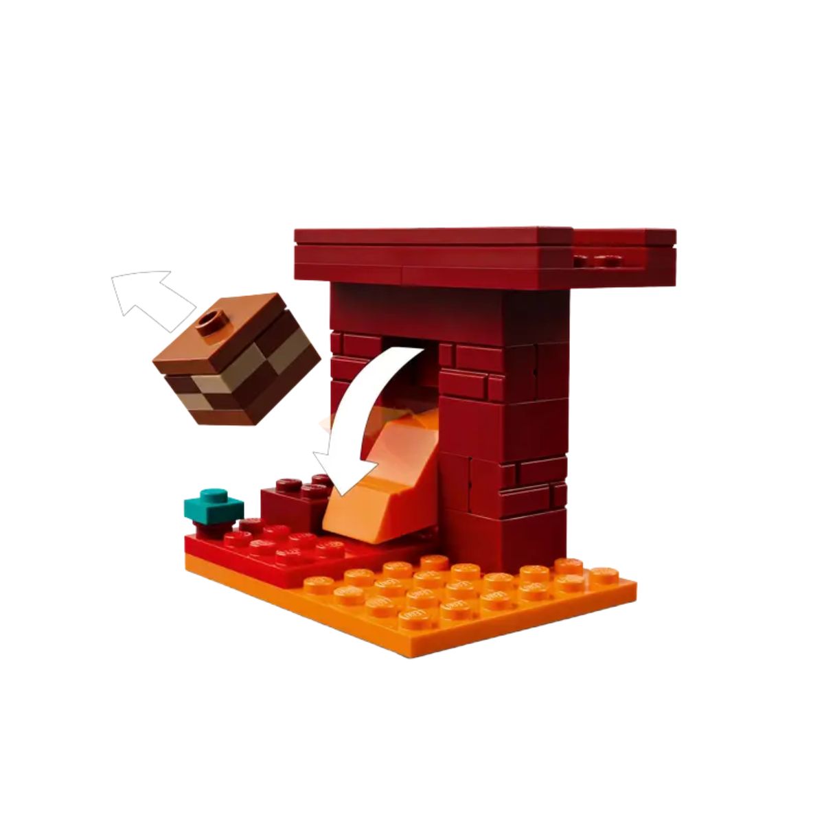 LEGO® Minecraft Nether Lava Battle Building Kit 21266, 99 Pieces