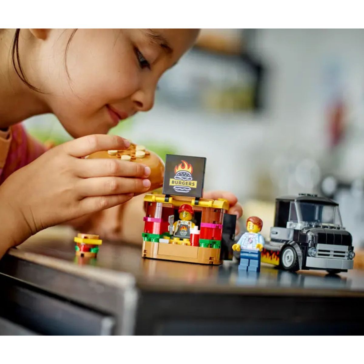 LEGO® City Burger Truck Toy Building Kit 60404, 194 Pieces